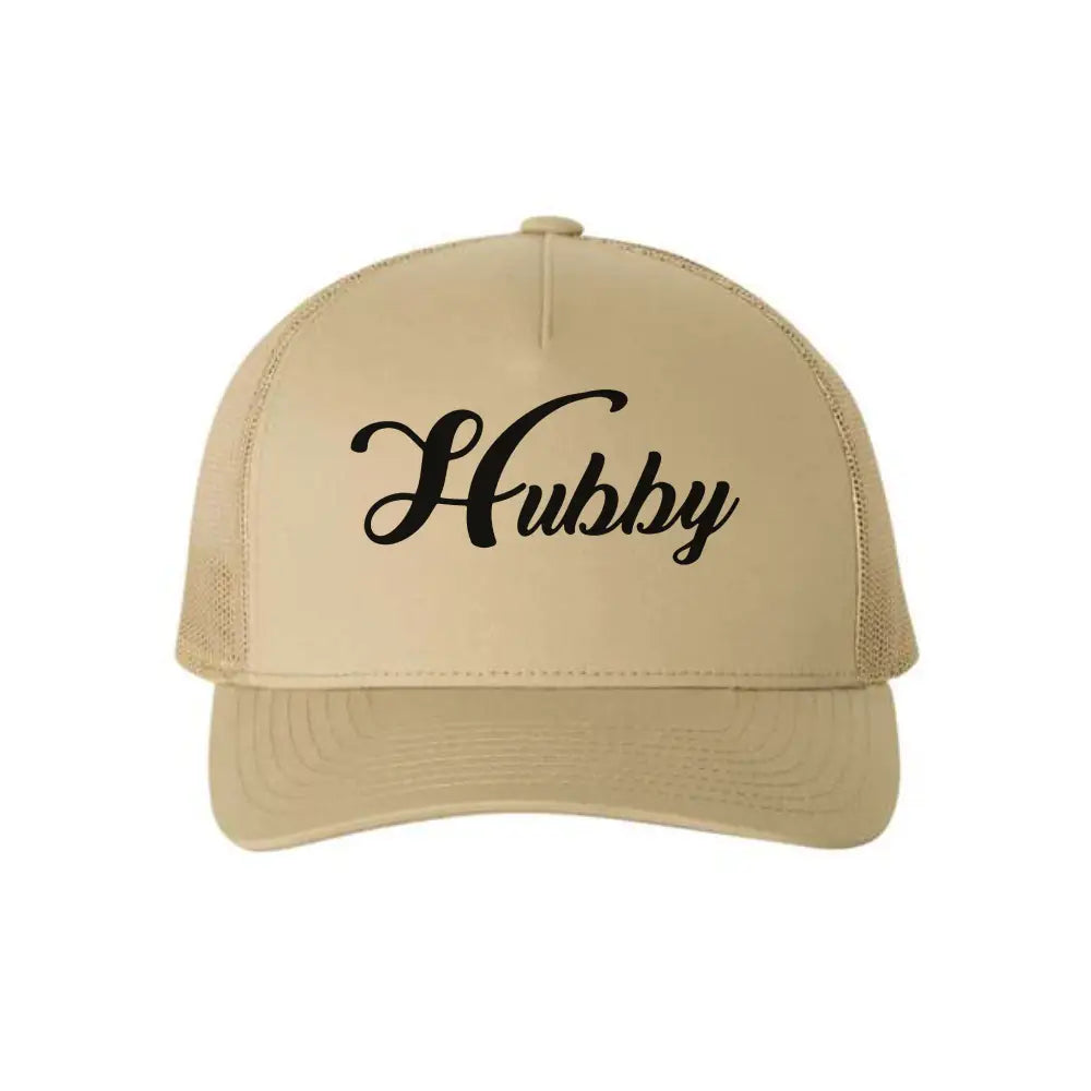 Embroidered Hubby Trucker Hat â€?Classic Mesh Cap for Wedding or Anniversary