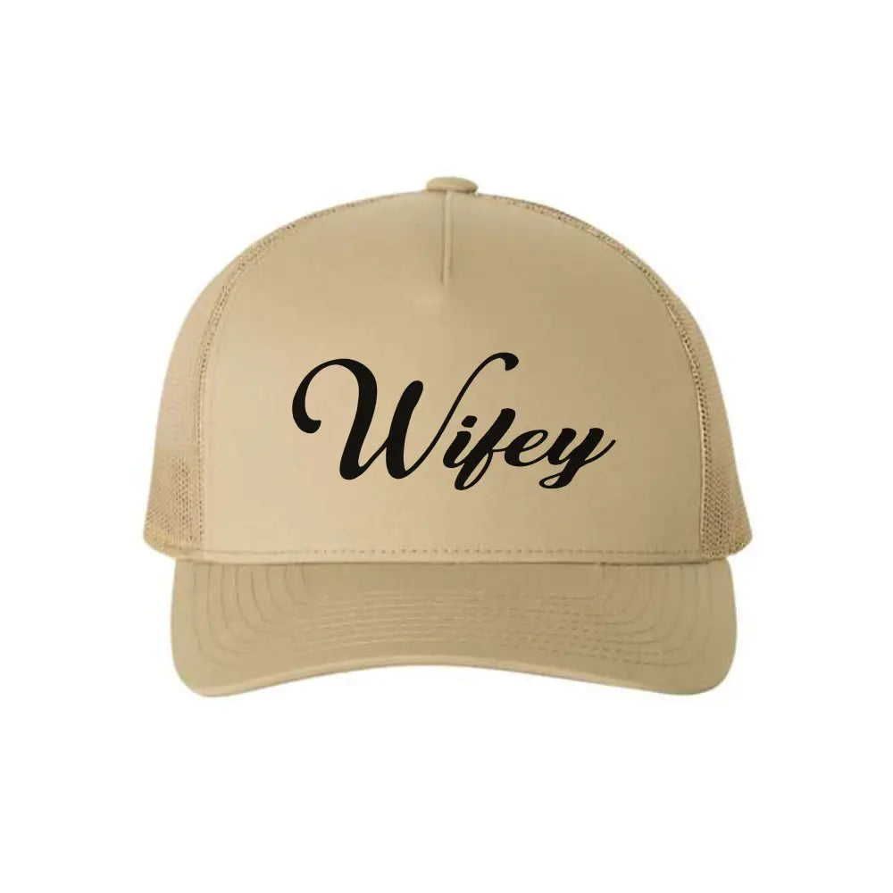 Embroidered Wifey Trucker Hat â€?Classic Mesh Cap for Wedding or Anniversary