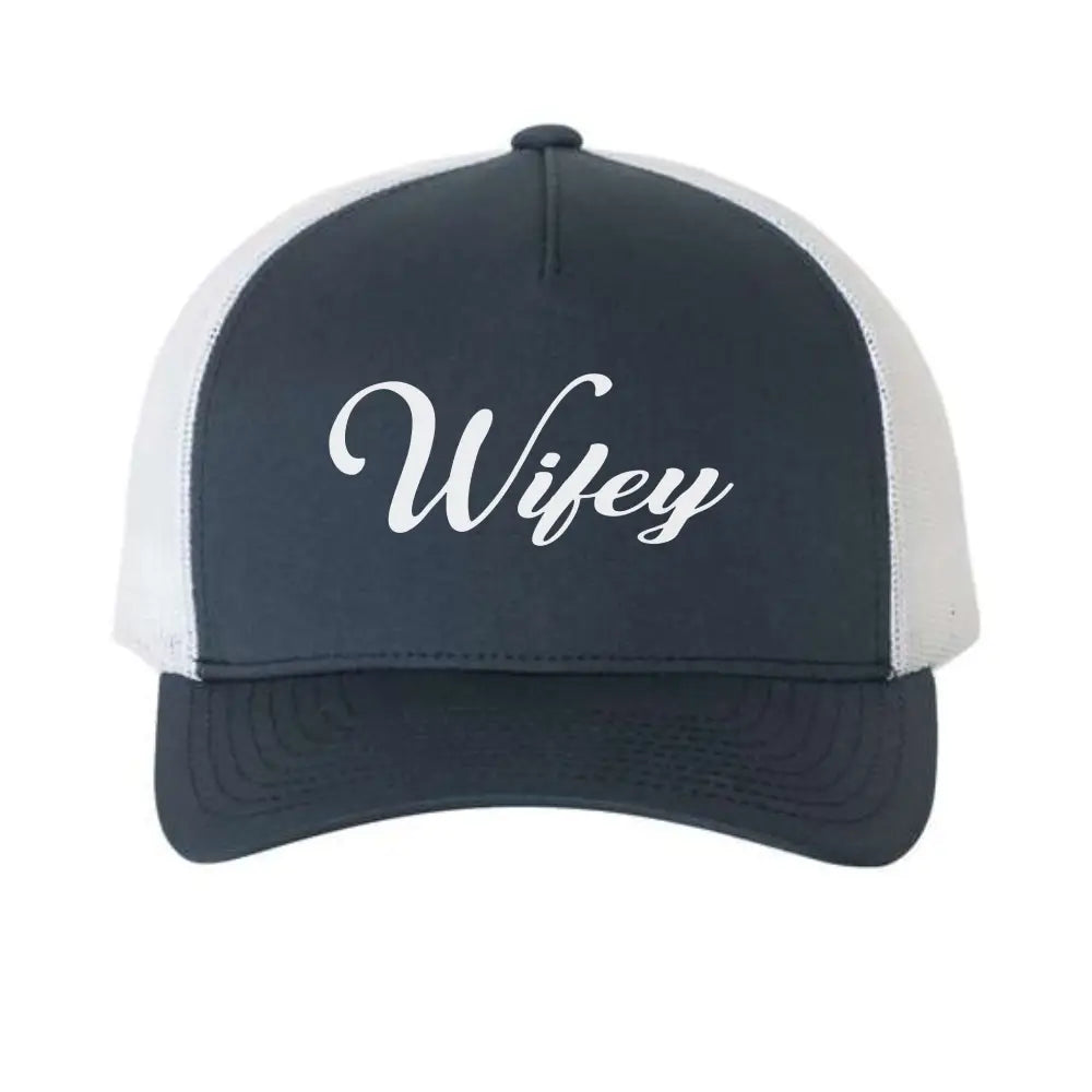 Embroidered Wifey Trucker Hat â€?Classic Mesh Cap for Wedding or Anniversary
