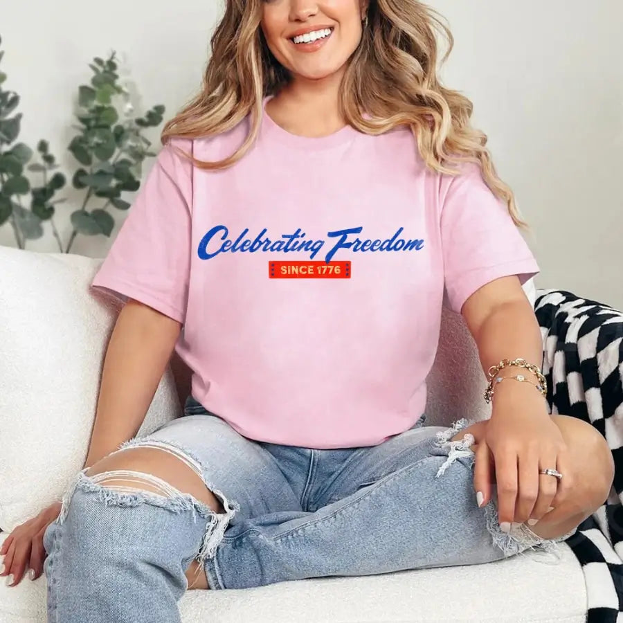 4th of July T-Shirt â€?Celebrating Freedom Since 1776 Patriotic Tee