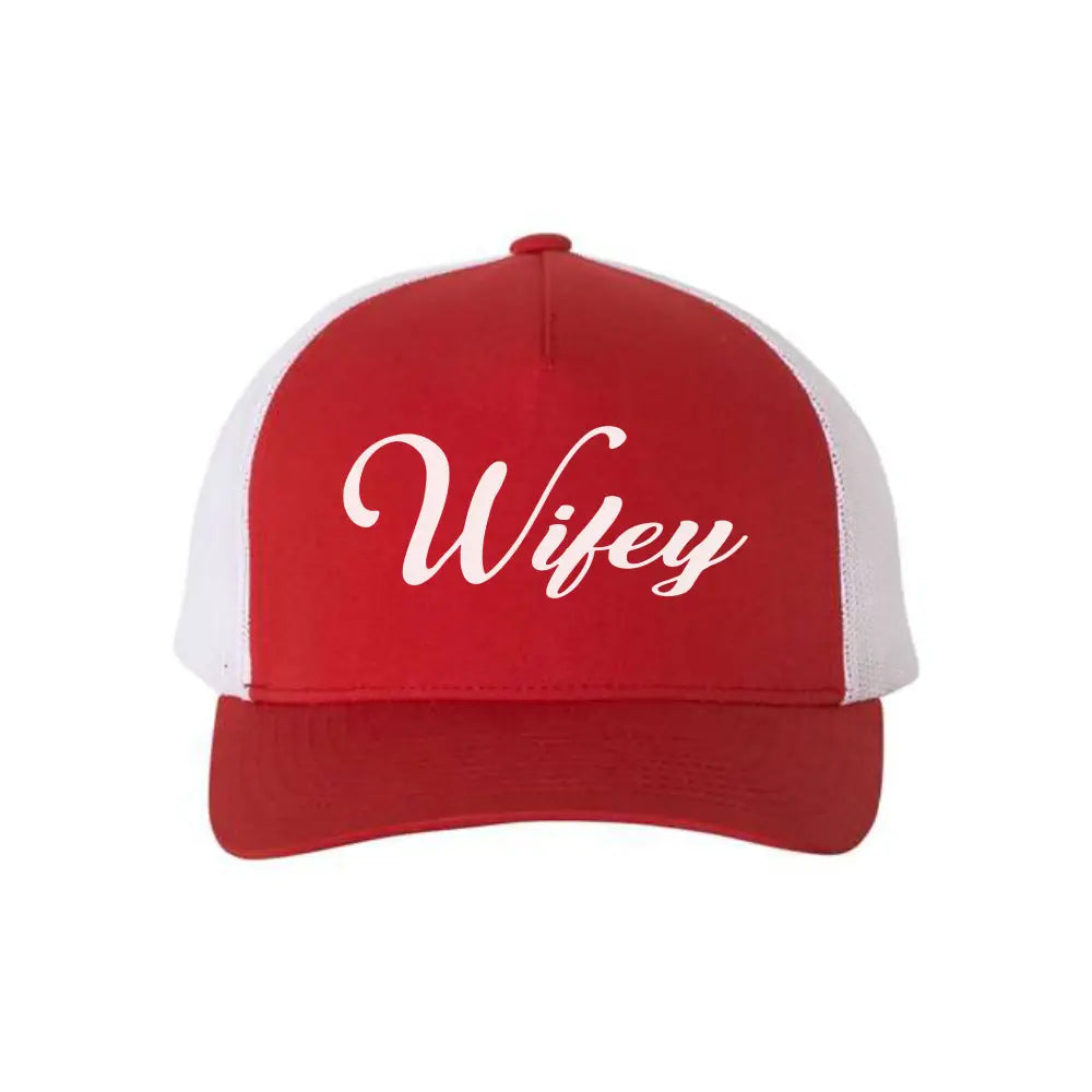 Embroidered Wifey Trucker Hat â€?Classic Mesh Cap for Wedding or Anniversary