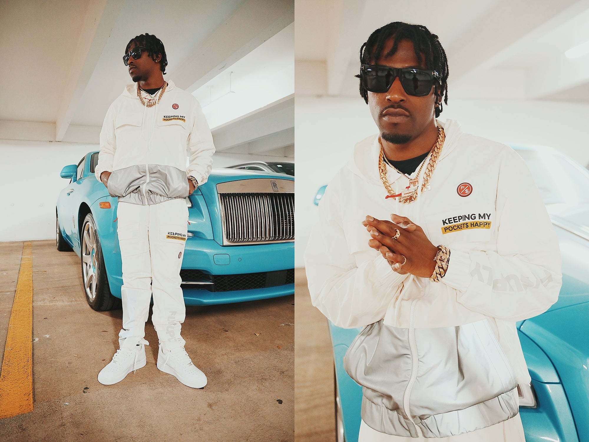 Happy Pockets Jogger (White)