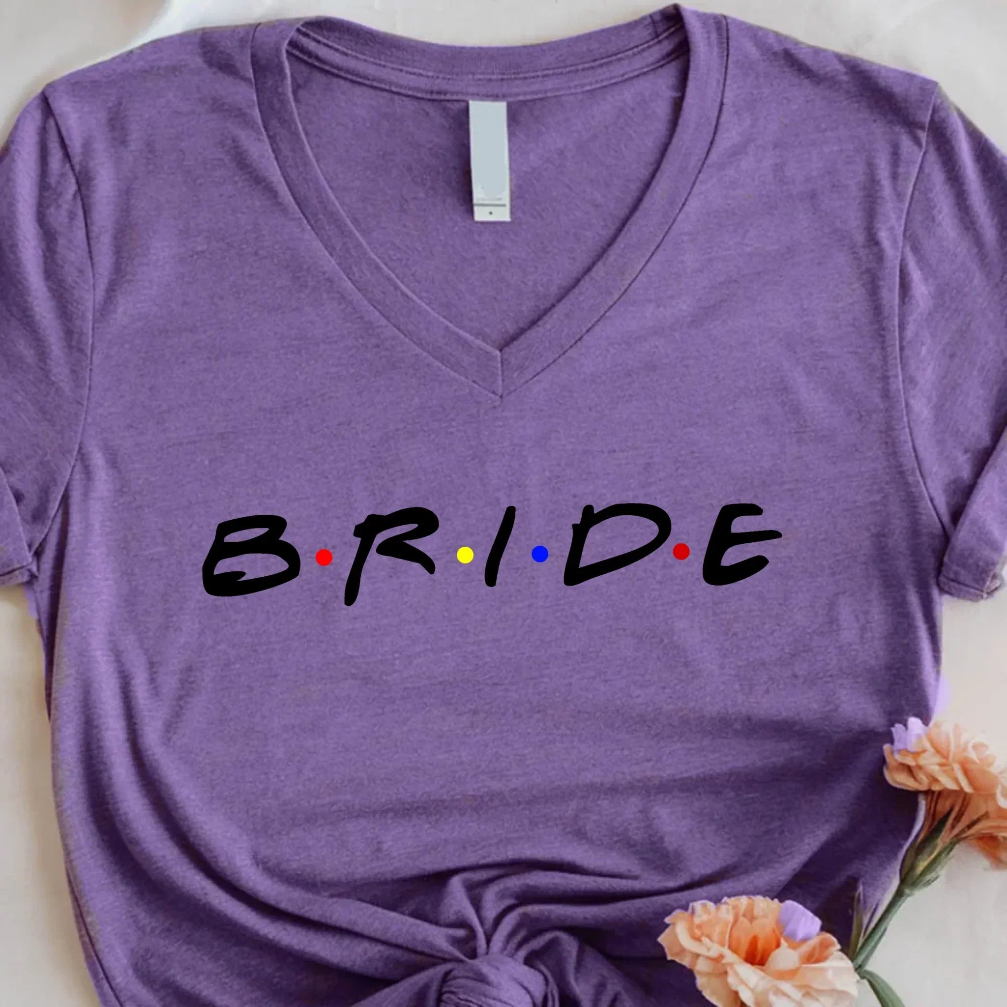 💎 Bachelorette Party Shirts Bride, I Do Crew V-Neck Tee 🍾