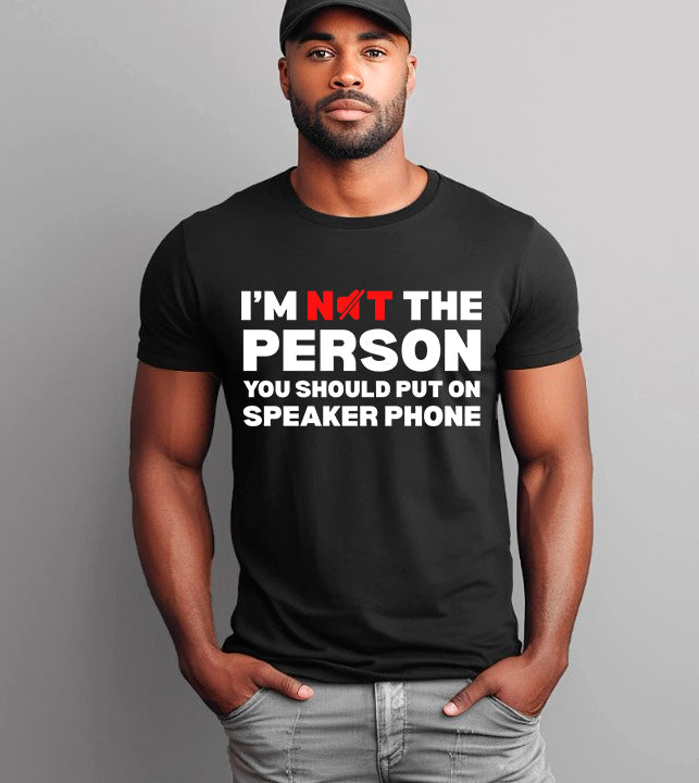 Speaker Phone Unisex T-Shirt â€?Funny Talk Loud Tee