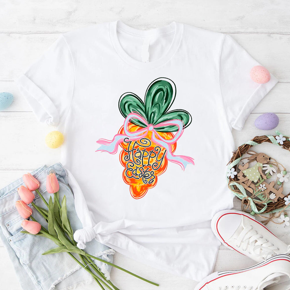 Happy Easter Carrot Coquette Tees