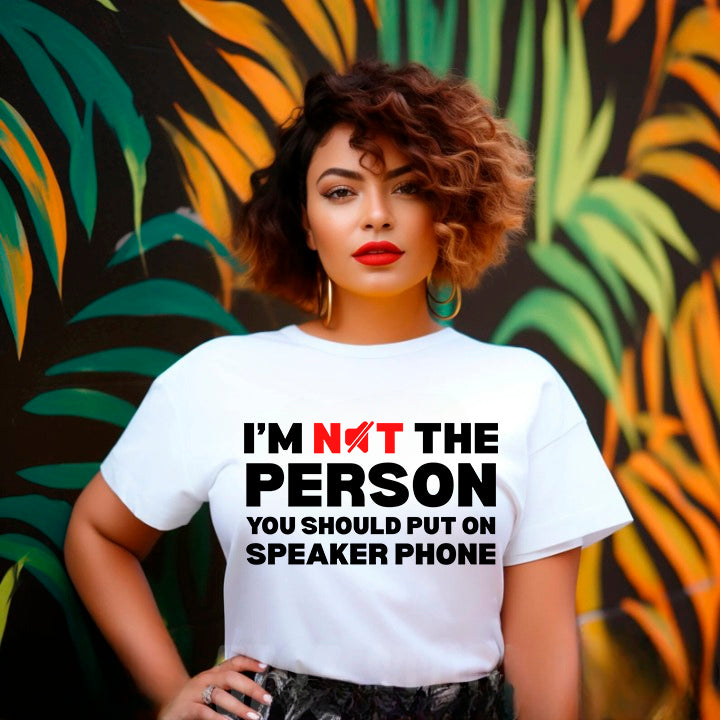 Speaker Phone Unisex T-Shirt â€?Funny Talk Loud Tee