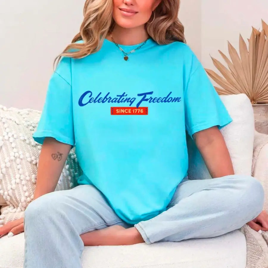 4th of July T-Shirt â€?Celebrating Freedom Since 1776 Patriotic Tee