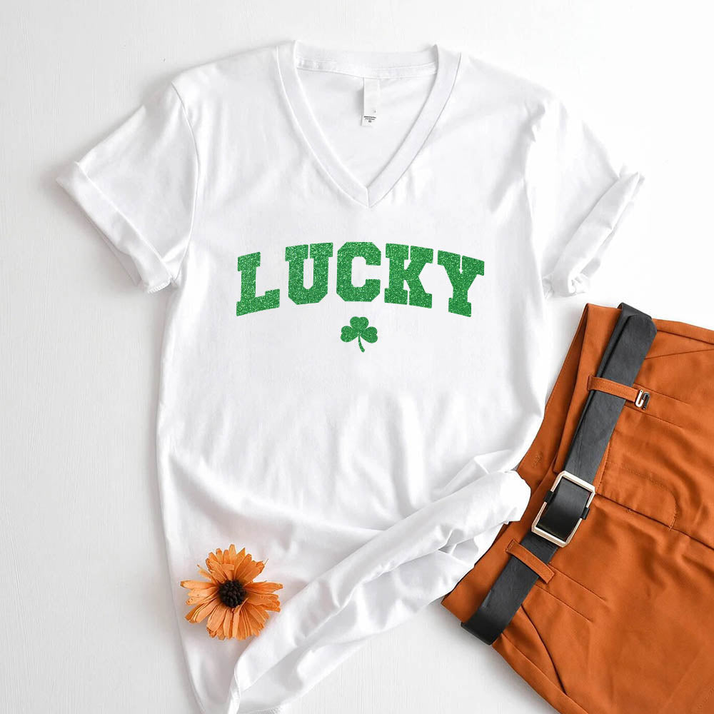 St Patricks Day Cute Lucky Clover Top