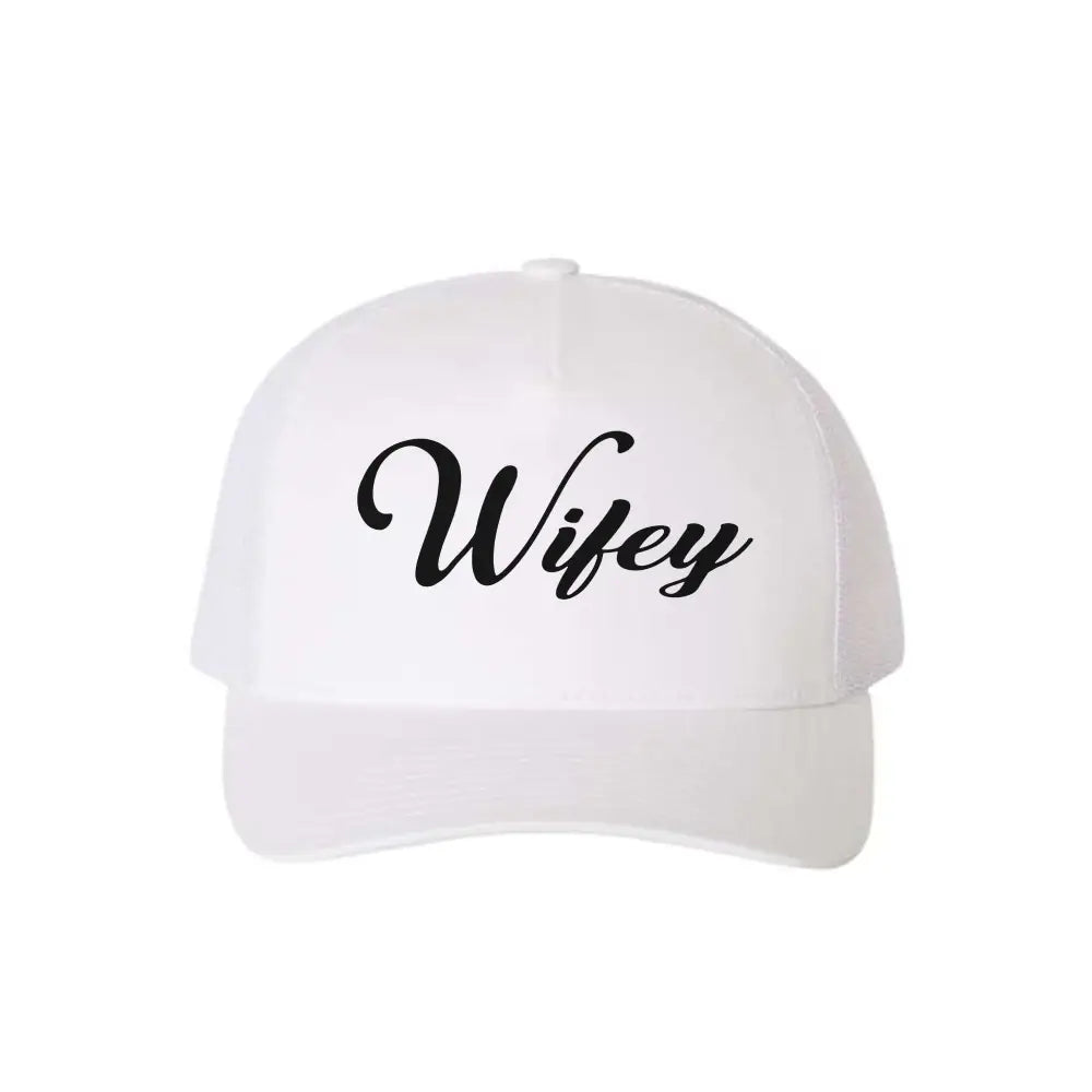 Embroidered Wifey Trucker Hat â€?Classic Mesh Cap for Wedding or Anniversary